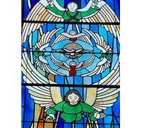 Angel Wings and Sheppard Stained Glass Gratitude Notebook: (8.5 x 11) lined 100 page notebook for daily reflection cover of Church Art in Charleston SC