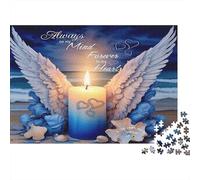 Angel Wings Candle Puzzle for Adults: Candle with Angel Wings Brainteasing & Challenging Game for Wall Decoration 70x50cm/1000pcs