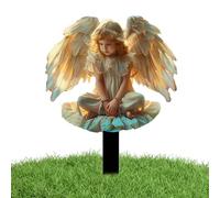 Angel Wings Garden Stake, acrilico impermeabile Lawn Ornament, Decorative Outdoor Yard Sculpture, Sturdy Weatherproof Memorial Art Display, for Lawn, Walkway, Flower Bed, Outdoors
