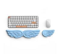 Angel Wings Keyboard Wrist Rest & Mouse Wrist Rest Set,Ergonomic Keyboard Wrist Rest,Durable Non-Slip Soft Support Soft Supportfor Computer for Comfortable Typing, for Gaming, Office (Blue)