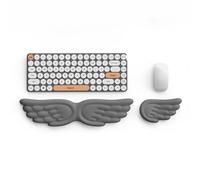 Angel Wings Keyboard Wrist Rest & Mouse Wrist Rest Set,Ergonomic Keyboard Wrist Rest,Durable Non-Slip Soft Support Soft Supportfor Computer for Comfortable Typing, for Gaming, Office (Gray)