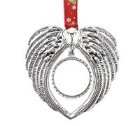 Angel Wings Memorial Ornament - 0.98 in un pezzo del mio cuore è in paranino per l'albero di Natale | Ornamento commemorativo delle di angelo a forma di cuore per perdita di una simpatia amata