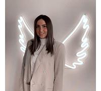Angel Wings Neon Sign, Large LED Neon Signs for Wall Decor, USB Operated Decorative Marquee Sign Bar Pub Store Club Garage Home Party Decor (White Light)