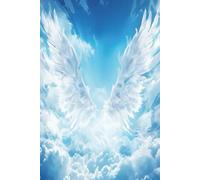 Angel Wings Notebook: Blank Lined Notebook for All Ages, Angels, Wings, Blue, White | 6x9 inches, 100 pages | Gifts for Birthdays, Christmas, Thanksgiving and more