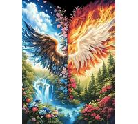 Angel Wings Over A Waterfall Forest Puzzle 500 Pezzi Rompicapo Creativo Artistico Science Fiction Magical Dream Stimolo Della Creatività Attività Per Il Tempo Libero Regalo Per Persone Creative 500 P