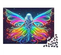 Angel Wings Puzzle Impossibili 1000Pcs Rainbow Wings Back View Decorazione Per La Casa. Giochi Rilassamento E Intelligence Per Adulti E Bambini Da 12 Anni 38x26cm/1000pcs