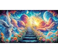 Angel with fiery wings holding broken heart Puzzle 1000 pezzi per adulti e bambini - Gioco estremamente difficile & Stimolante Idea regalo perfetta 38x26/1000pcs