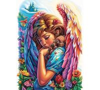 Angel with Rainbow Wings in A Magical Forest Rompicapo 500 Pezzi Per Decorazione Di Eventi Scenery Science Fiction Cartone Rigido Tema Matrimoniale Per Allestimenti Edizione Personalizzabile Qualità