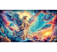 Angel with wings over Earth Puzzle 1000 pezzi - Regalo divertente Gioco per la famiglia stimolante Idea regalo perfetta per adulti 38x26/1000pcs
