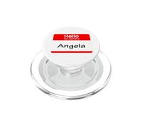 Angela, ciao Mi chiamo Nome Targhetta, Distintivo PopSockets PopGrip per MagSafe