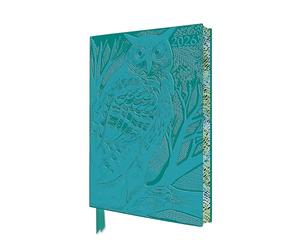 Angela Harding Long Eared Owl 2026 Artisan Art Vegan Leather Diary Planner - Page to View With Notes