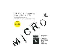 Angelbird 128GB AV Pro UHS-II microSD XC V60 Memory Card con SD Adapter