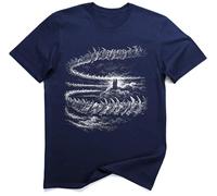 Angeli Divini Sfera di Giove Maglietta Artistica (L, Blu Navy)