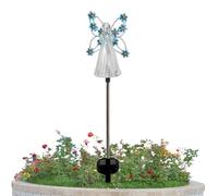 Angeli per cimitero, da giardino all'aperto, impermeabili, con 7 LED