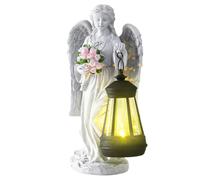 Angeli Per Giardino Esterno - Figura Divertente in Resina da Esterno,Figurina Decorativa Di Angelo Fiorito Per Sito Memoriale Religioso E Aree Esterne Come Cortile