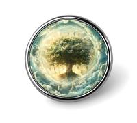 Angeli, spilla rotonda a forma di albero spirituale e vita, spilla da bavero per cravatta, abiti, accessori per matrimoni e compleanni, per uomini e donne