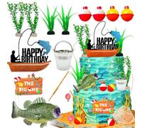 angeli tema pesca topper torta compleanno decorazioni party feste pesca baby shower articoli festivi caccia grossa addobbi