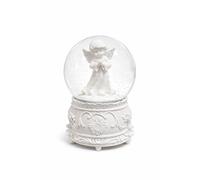 Angelic Musical - Palla di neve da 100 mm, funzionamento a batteria con intricata statuetta di angelo, richiede 3 batterie AAA (non incluse) (design B)