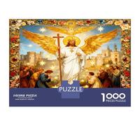 Angelic Savior Scene 1000 Pezzi Puzzle Per Adulti Divine Grace Puzzle Classico Cartone Riciclato - Hit Delle Famiglie, Attività Festive, Regalo Anniversario E Tempo Libero Indoor 52x38cm/1000pcs