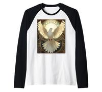 Angelica Colomba Vintage Art Nouveau Vettore Maglia con Maniche Raglan