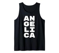 Angelica Personalized Retro Girls Custom Angelica Name Canotta