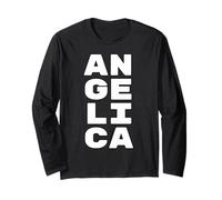 Angelica Personalized Retro Girls Custom Angelica Name Maglia a Manica