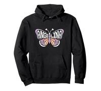 Angelina Butterfly - Personalizzato Carino Nome Word Art Felpa con Cappuccio