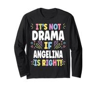 Angelina Personalized Women's Gift Custom Angelina Maglia a Manica