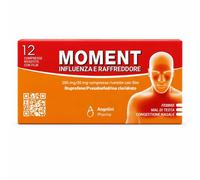 Angelini Moment Influenza e Raffreddore 200 mg + 30 mg - Antinfiammatorio E Decongestionante Nasale 12 Compresse