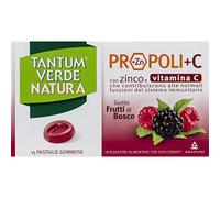 TANTUM VERDE NATURA PROPOLI+C CON ZINCO E VITAMINA C 15 PASTIGLIE GOMMOSE GUSTO FRUTTI DI BOSCO