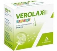 Angelini - Verolax 2,25 g Bambini - contro la stitichezza soluzione rettale alla glicerina 6 clismi