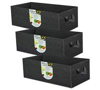 ANGELIOX 3 sacchetti quadrati in tessuto spesso da 300 g con manici per patate, carote, cipolle, taro (403020 cm)