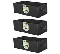 ANGELIOX Confezione da 3 sacchetti per la coltivazione, 300 g, resistenti, in tessuto non tessuto ispessito, rialzati, quadrati, per aiuole da giardino, per carote, cipolle, fiori, frutta/coltivazione