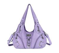 Angelkiss Hobo - Borsa a tracolla da donna, grande, per uso quotidiano, 8901 Viola