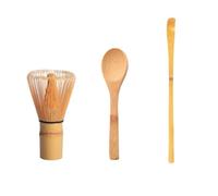 Angelkiss Set da tè verde matcha premium con frusta in bambù naturale. Strumenti per la preparazione della cerimonia del tè con cucchiaino e estrattore per il tè (3 pezzi)