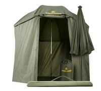 Angelkorb Angelschirm con parete laterale 2,50 m - Ombrellone da pesca & tenda da sole, idrorepellente, protezione antizanzare, inclinabile a 45° - Tenda per carpe da campeggio e outdoor