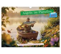 Angeln im Paradies (Wandkalender 2027 DIN A3 quer), CALVENDO Monatskalender