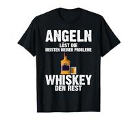 angeln löst Die meisten meiner Probleme Whiskey den Rest Maglietta
