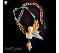 Angelo Alato Thun Statua Conchiglia Gioiello Collana Pendaglio Gioielleria Lusso