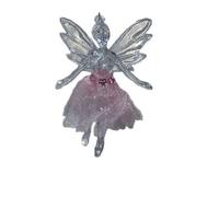 Angelo ballerina con ali vestito rosa decorazioni per albero di natale addobbi n