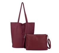 ANGELO Borsa a Spalla da Donna, Borsa Shopper Grande in Pelle PU con Pochette a Tracolla Rimovibile, Tote Bag 2in1 Moderna Elegante per Lavoro, Ufficio, Università, Viaggio (Bordeaux)