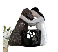 Angelo Cane Candeliere | Angelo Cane Figure Portacandele Statua | Angelo Con Cane | Cani Promemoria Porta - Regali di perdita di animali domestici per gli amanti dei cani