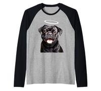 Angelo Cane Carlino Nero Maglia con Maniche Raglan