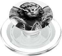 Angelo Cherubino Pregare Fuoco Occhi Blackwork PopSockets PopGrip per MagSafe