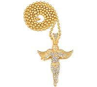 Angelo Collana Nuova Grande Ciondolo Con 77.5cm Sfera Catena Ali Spiegate