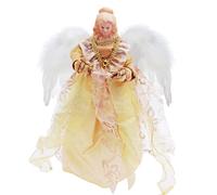 Angelo Con Ali Di Piume Per Decorazione Natalizia Da 30Cm - Scegli Colore