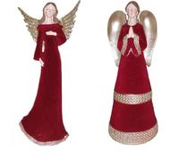 Angelo con ali rosso da decorazioni natalizie idea regalo per natale con vestito