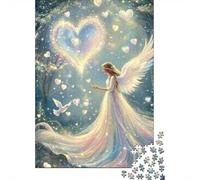 Angelo con luce del cuore Bundle Di Puzzle Da 1000 Pezzi Per Fan Adulti, Cartone Spesso, Decorazione Murale, Regalo Di Capodanno, Sfida Difficile 52x38cm/1000pcs