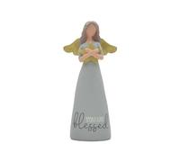 Angelo con stella, Angelo statuetta scritta You Are Blessed, Angelo Memoriale statua per interni ed esterni, sculture o statue come regalo di ispirazione - Resine