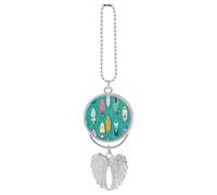 Angelo custode ala surf Ing ornamento da appendere per specchietto retrovisore argento ciondolo auto decorazioni specchio retrovisore appeso accessorio decorativo regalo per donne uomini nuovi